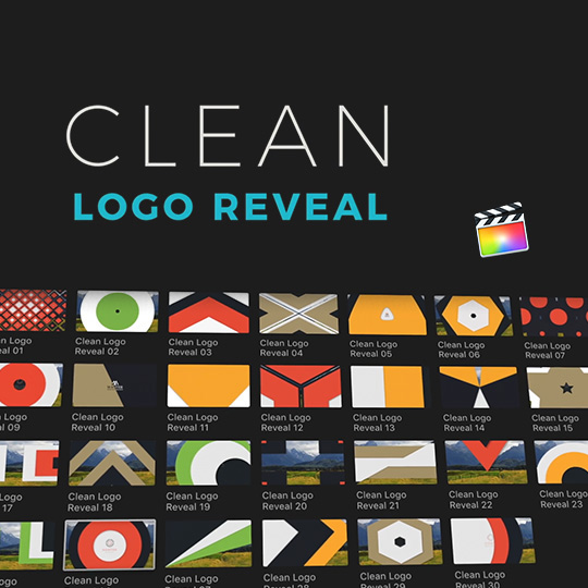 30个扁平图形LOGO标志FCPX插件