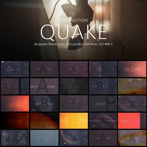 50种镜头震动抖动影片剪辑转场特效FCPX插件 mTransition Quake
