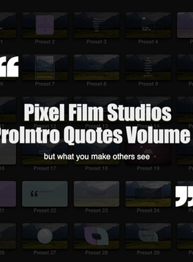 30种引用概述文字动画FCPX字幕插件 ProIntro Quotes Volume 2
