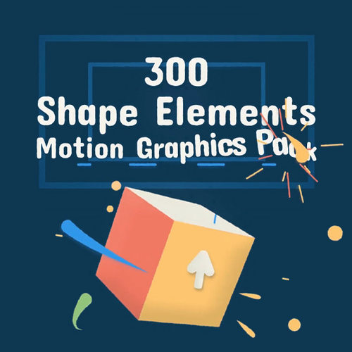 300组创意卡通运动图形动画元素AE模板
