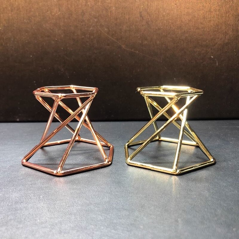 玫瑰金水晶球底座金属展示架摆件原石收纳底座球座水晶球摆件底座