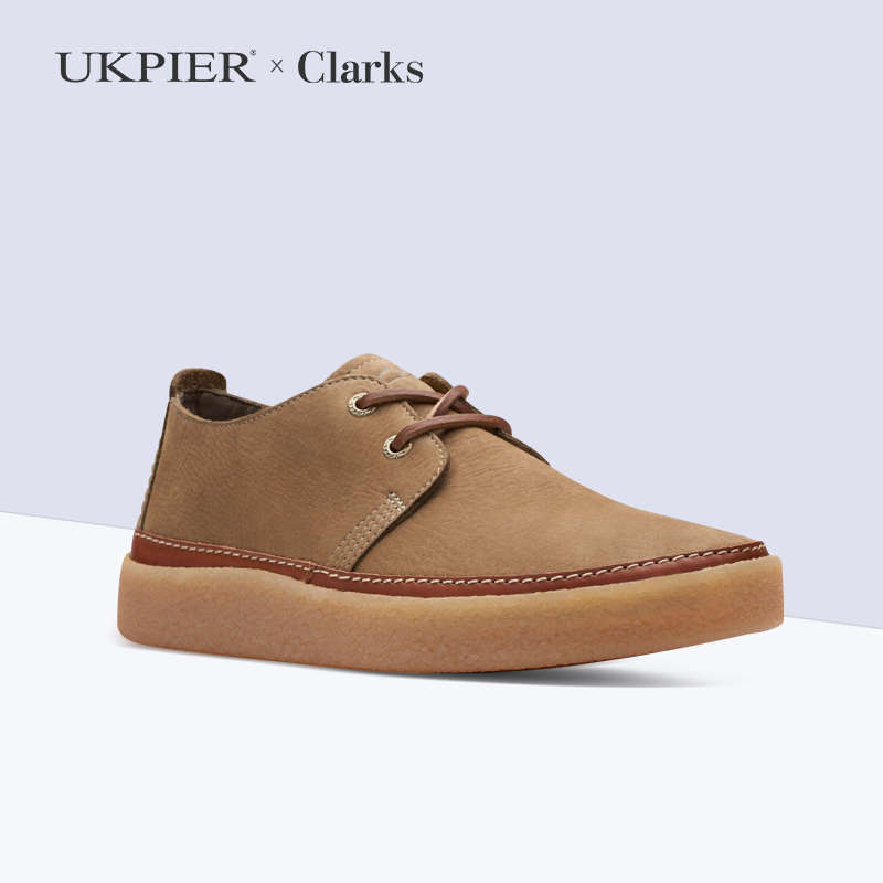 clarks其乐男鞋2024新品英伦风舒适透气系带休闲鞋 Clarkwood Low-封面