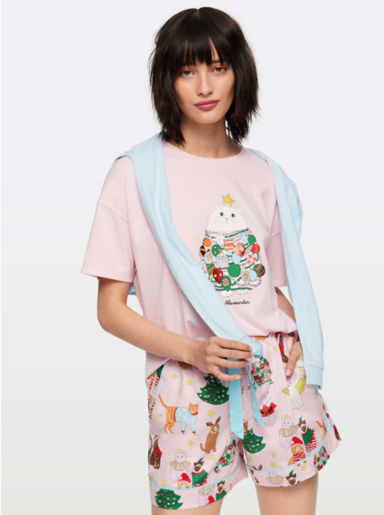 【国内现货】澳洲PeterAlexander 女夏季可爱考拉猫咪家居服套装