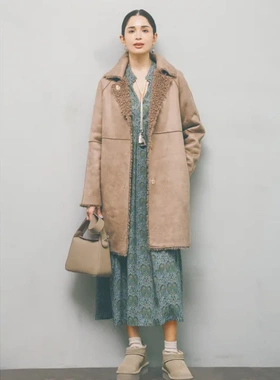 日本SoClose冬双面穿仿羊皮保暖外套大衣