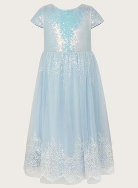 【国内现货】Monsoon 女童女孩蓝色公主礼服裙连衣裙