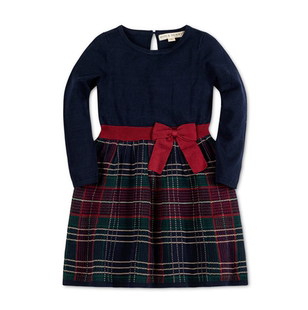 【国内现货】Hope & Henry 女童女孩针织长袖连衣裙