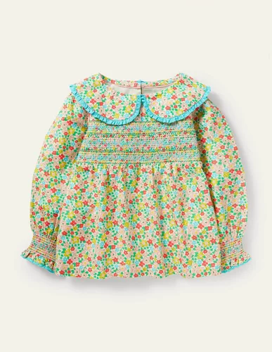 【国内现货】Mini Boden 女童女孩碎花长袖衬衫