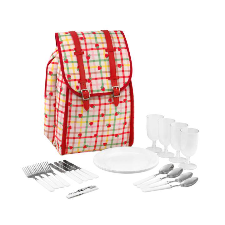 【国内现货】cath kidston 大号草莓野餐包双肩包