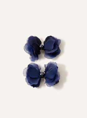 【国内现货】Monsoon 女童女孩蓝色花朵发夹套装