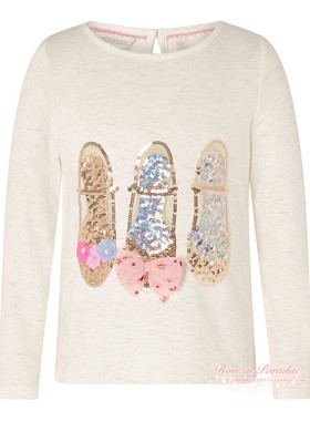 【国内现货】Monsoon 女童女孩芭蕾舞白色长袖T恤半身裙套装