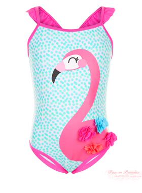 特价！【国内现货】Accessorize正品女童女孩火烈鸟连体泳衣