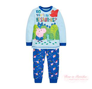 现货！Mothercare正品 Peppa Pig猪乔治长袖睡衣睡裤套装家居服