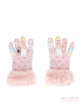 【国内现货】Monsoon 女童女孩可爱公主圣诞五指毛线手套冬季保暖