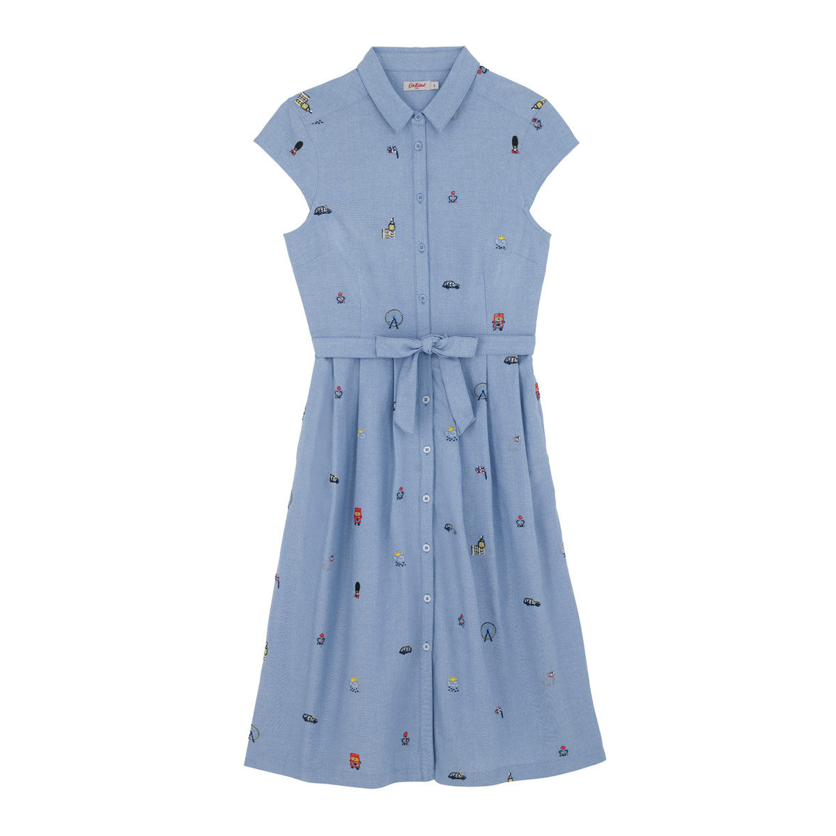 【国内现货】Cath kidston 英伦风伦敦巴士士兵印花全棉女连衣裙