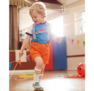 Bird Little 男童男孩超萌橙色背带短裤 国内现货