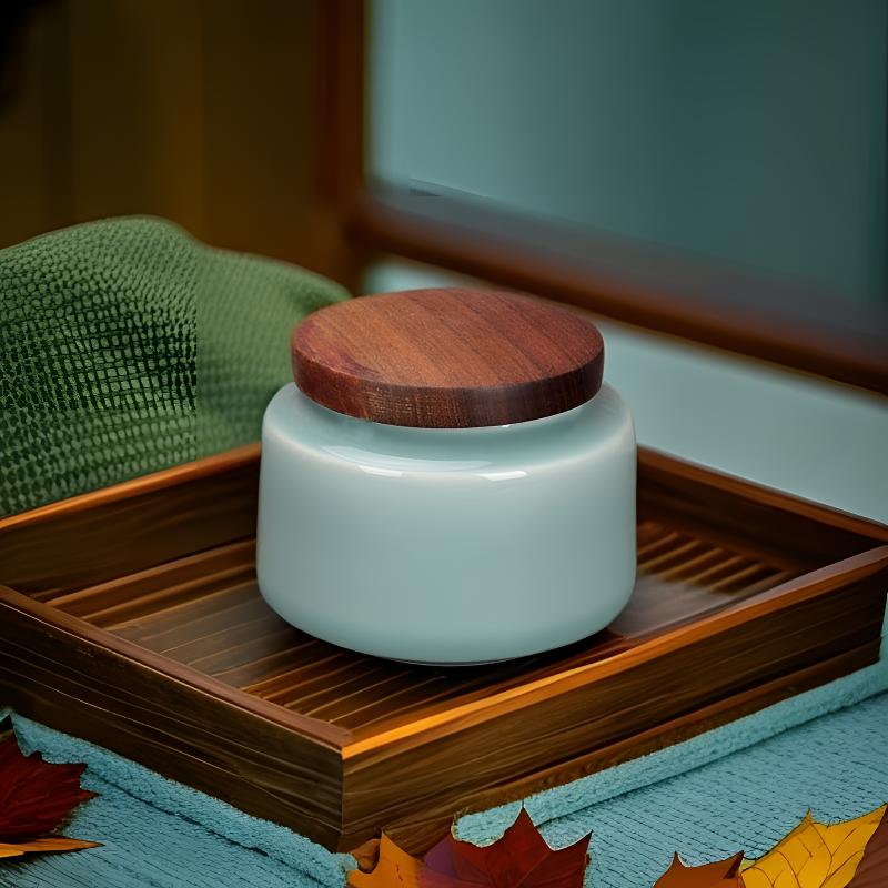 中式风陶瓷密封储茶罐