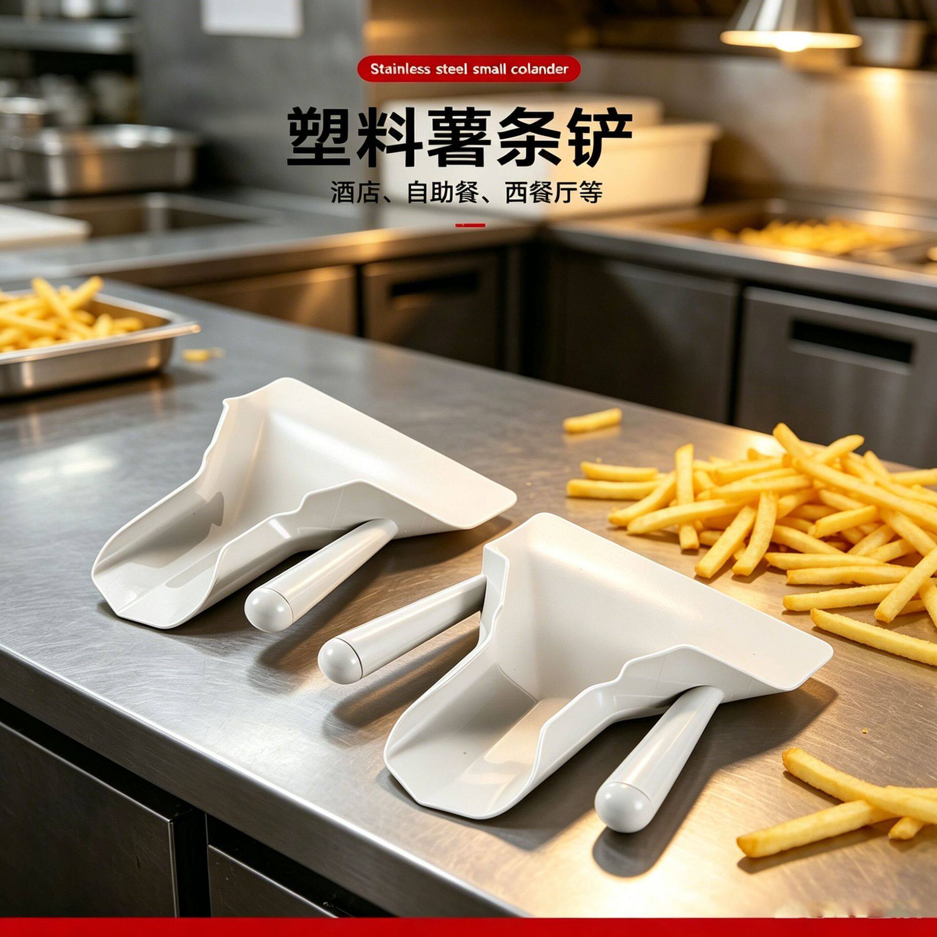 fry scoop塑料薯条豆子铲子爆米花坚果食品超市零食西餐厅用厨具