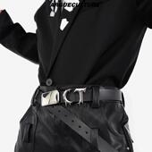 CulturE原创小众先锋立体金属皮带不规则拼接设计感潮流腰带男女