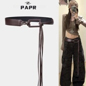 小众装 Papr现货皮带配饰女高级设计牛仔裤 流苏皮带新款 饰裙子腰封