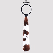 Papr原创设计感牛奶丝毛绒领带高级感衬衫 配饰领结25FW