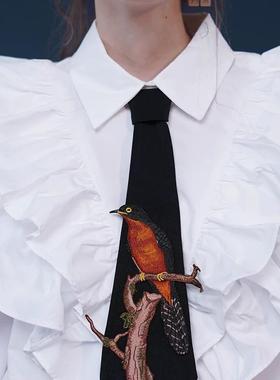 PAPR 原创藤枝静雀~法式复古小众设计感领带女超好看的有个性领结