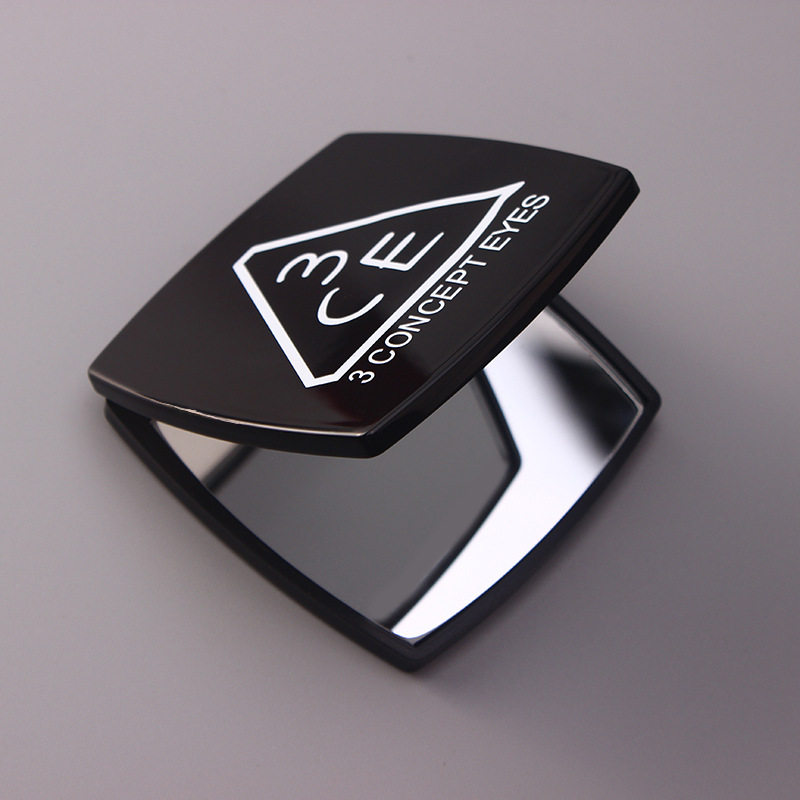 小镜子翻盖双面可定制绒布袋装