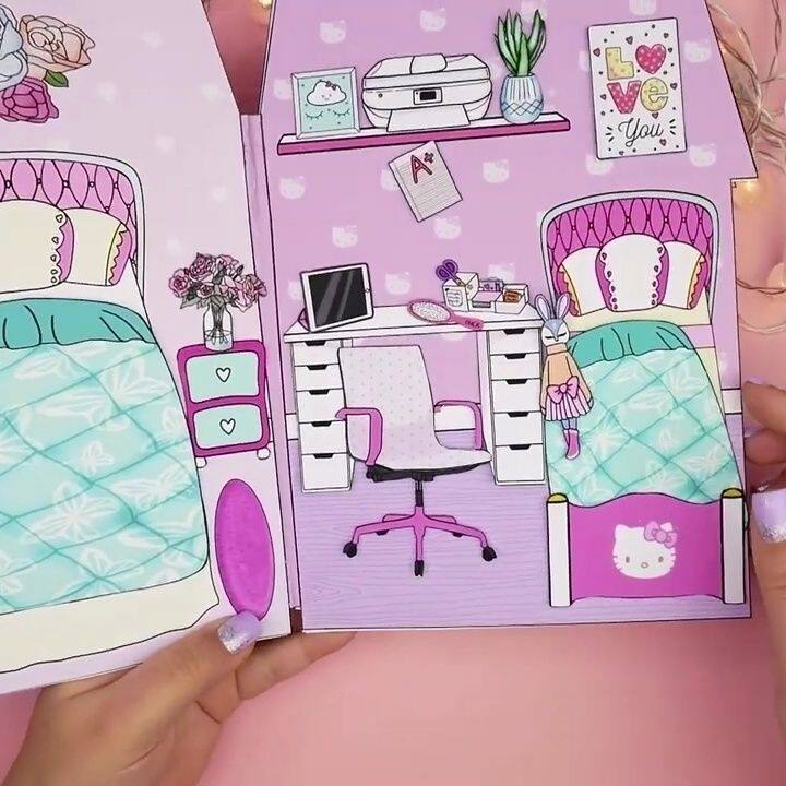 WARM FAMILY DRESS-UP DOLL ROLE-PLAYING DIY HANDMADE HUT CUT HOMEMADE TOY GAME QUIET DESK GAME