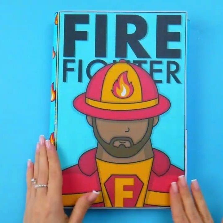 FIRE THEME DOLL HOUSE HANDMADE DIY MATERIAL FUN TOY GAME ROLE-PLAYING BOARD GAME QUIET BOOK