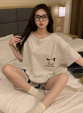 2026新款女大童睡衣短袖纯棉套装
