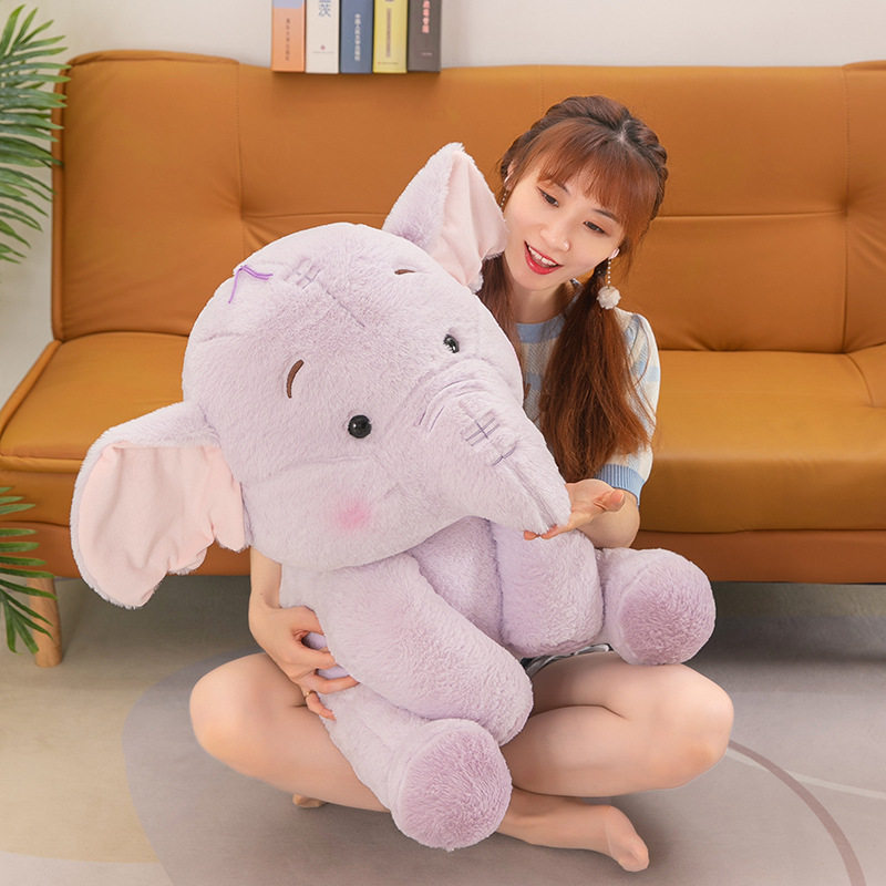 卡通小象嘟嘟紫色象长毛绒公仔玩偶玩具生日礼物抓机娃娃