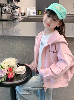 加厚秋季连帽女童外套