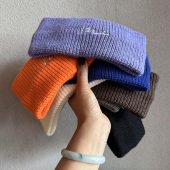 INS新款 字母刺绣宽边针织毛线发带女日常外戴束发运动弹力头带男