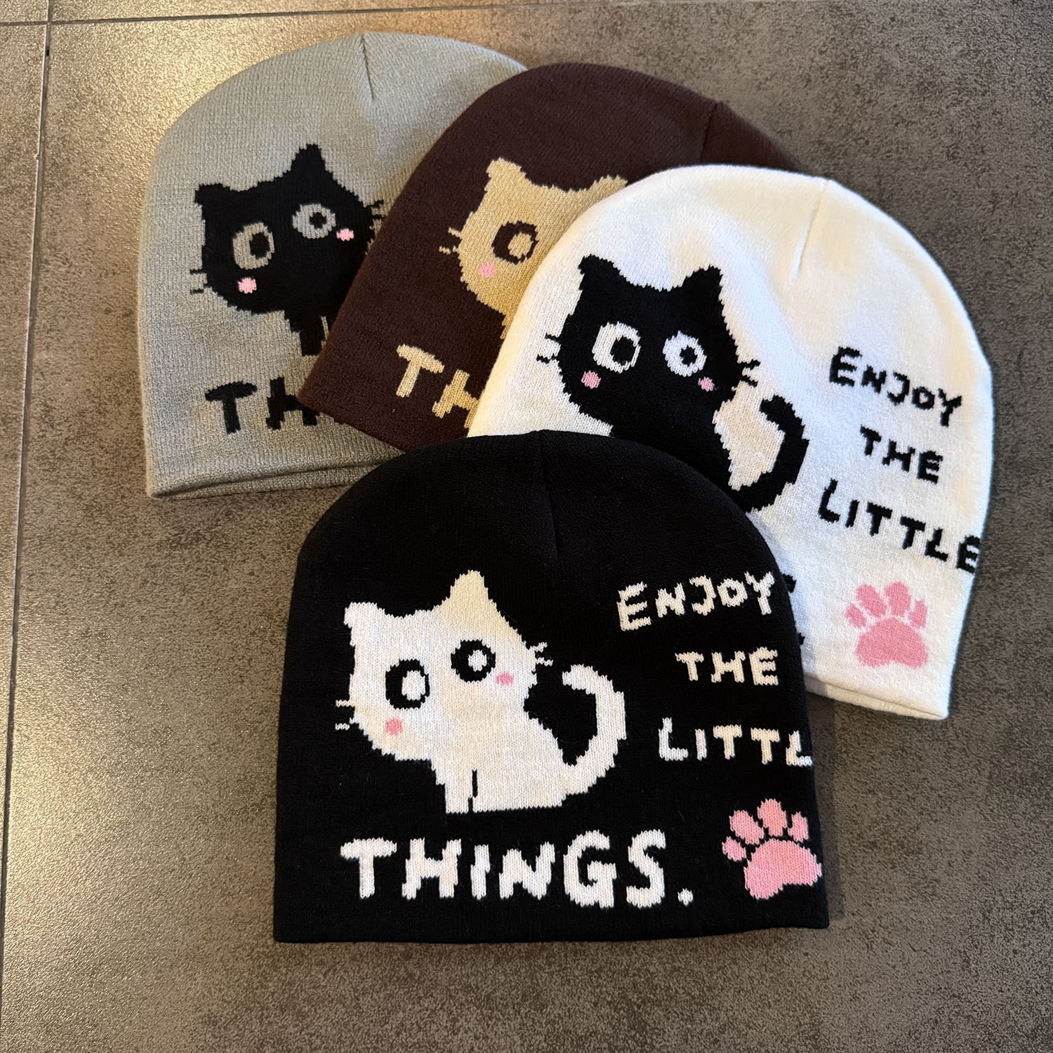 韩国可爱小猫针织帽秋冬季保暖