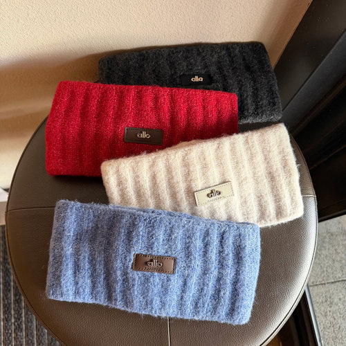 宽边保暖针织束发带多色防风