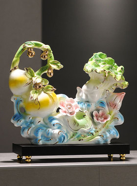 葫芦白菜装饰摆件乔迁开业轻奢