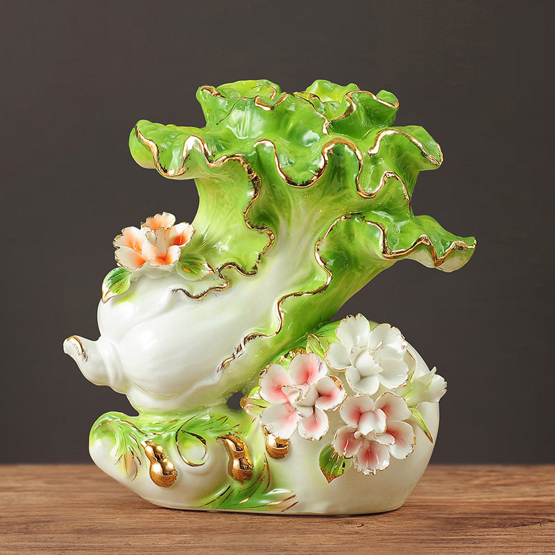 轻奢陶瓷白菜摆件装饰品客厅电视柜酒柜创意乔迁家居结婚礼物新居,家居饰品,装饰摆件,淘宝优惠券,粉丝福利购,淘宝优惠卷