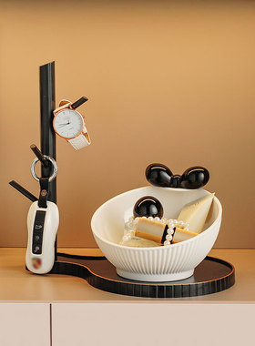 高颜值ins蝴蝶结钥匙收纳摆件