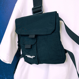 青叔胸包男士 尼龙休闲运动旅游胸前包单肩斜挎包肩包 背包2024新款