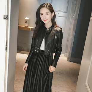 皮衣外套女短款2025新款春秋韩版机车超短款收腰洋气秋季pu皮夹克