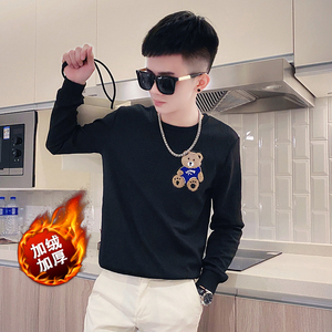 309B-WY69-单特P58-控78绒特P68冬新款卫衣修身加绒小熊卫衣抖音，男装卫衣，星座309B(原A339-1)