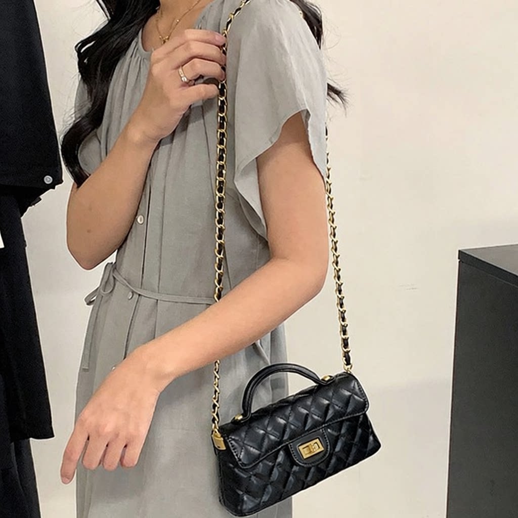 卡蜜缇小香风菱格链通用款女包
