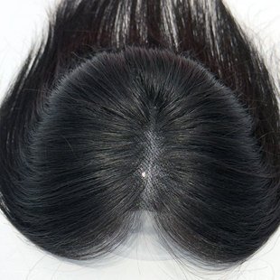 假发女片头顶全真发轻薄透气瑞士网手织头顶假发补发片