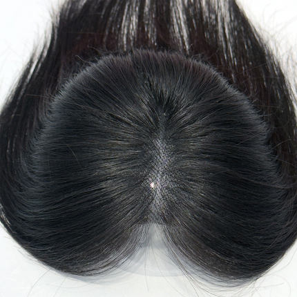 假发女片头顶全真发轻薄透气瑞士网手织头顶假发补发片