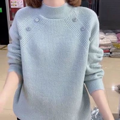 加厚保暖打底衫上衣女2025秋冬新款内搭时尚套头百搭针织毛衣长袖