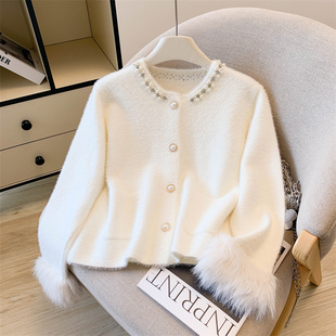 小香风2025年秋冬新款 加厚针织外套女 超好看学院减龄独特漂亮韩版