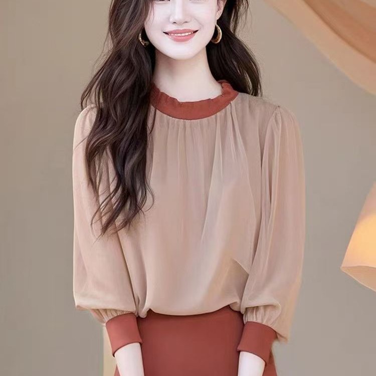 早秋上班通勤穿搭出席重要场合大方得体的衬衫上下两件套装裙女夏