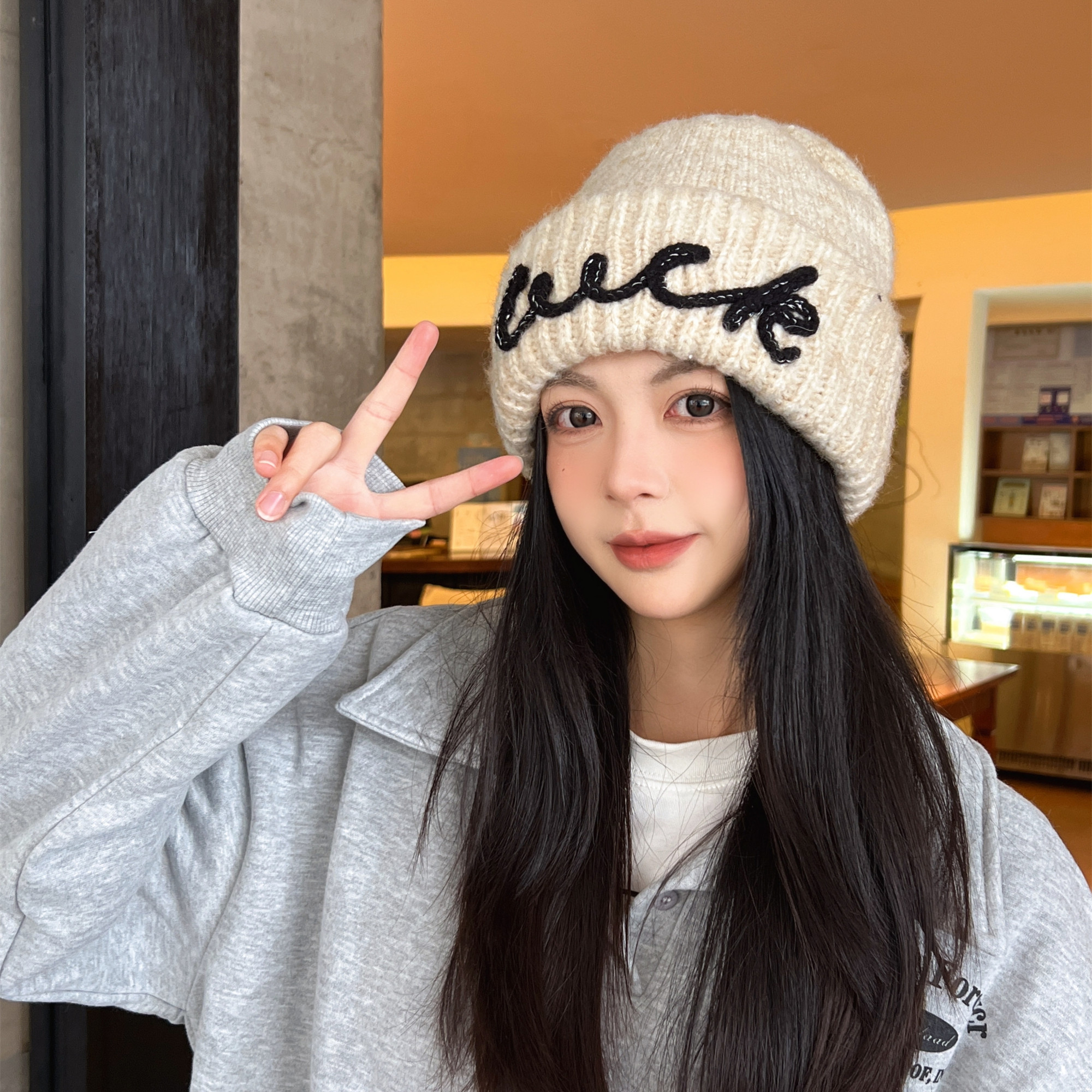 毛线帽出游休闲女冬季