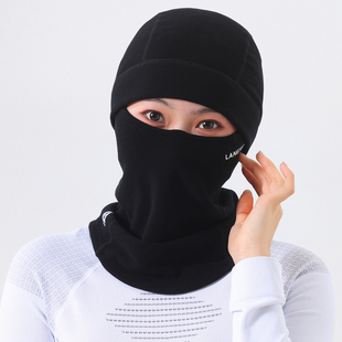 朗希迪新款美利奴羊毛滑雪头套防风面罩防寒男女护脸罩防寒透气