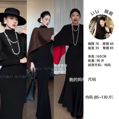 早秋气质时尚双面显瘦套头披肩25112