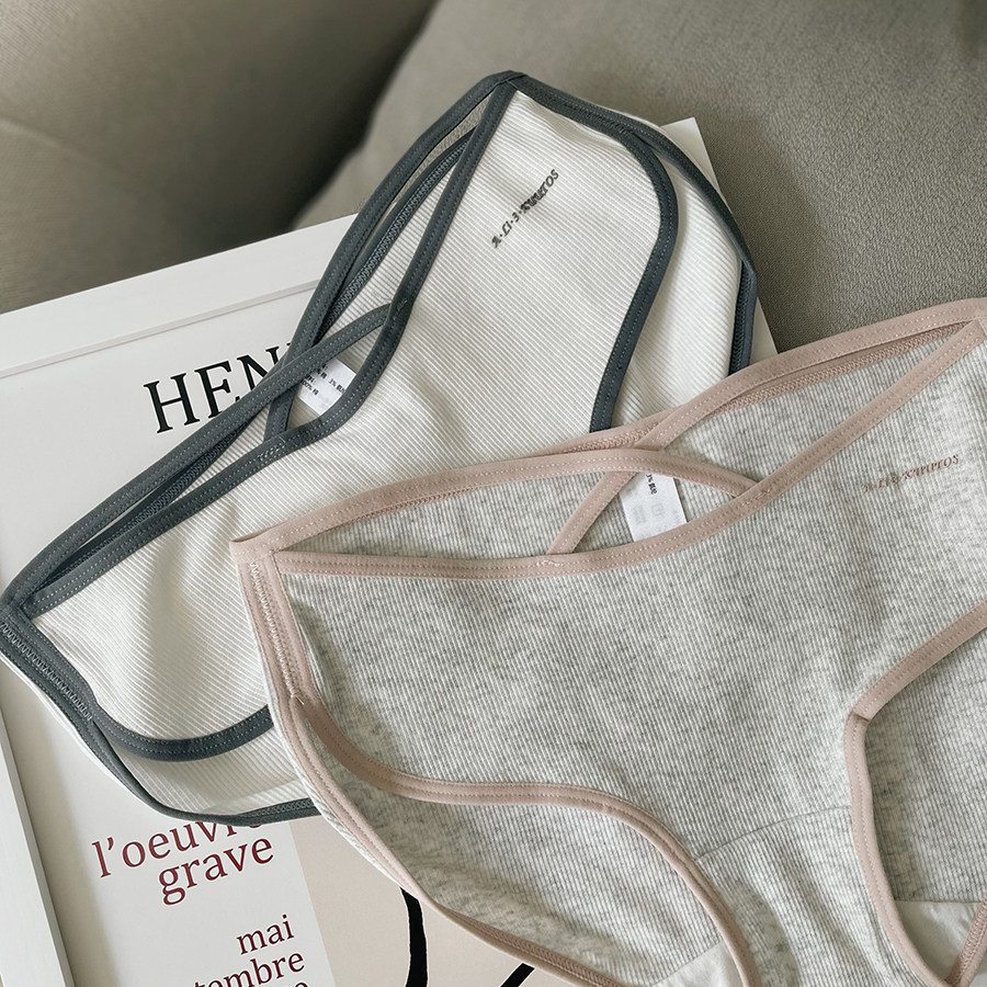 2条纯情少女交叉内裤女性感纯棉运动女生纯欲中腰女士三角裤夏季,女士内衣/男士内衣/家居服,女三角裤,淘宝优惠券,粉丝福利购,淘宝优惠卷